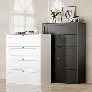 钢制斗柜铁艺收纳柜铁皮五斗柜卧室置物柜抽屉柜简约抽屉式收纳柜