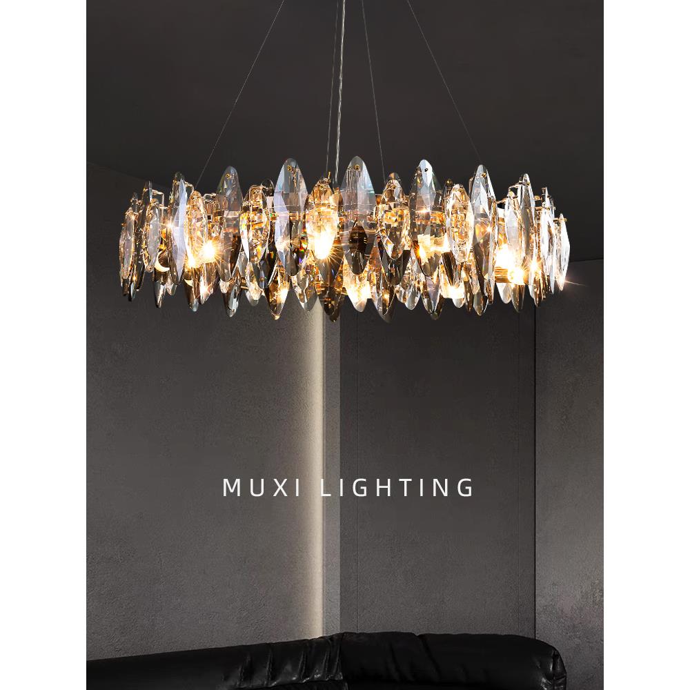现代简单可及的豪华风格水晶客厅吊灯意大利高端餐厅卧室主灯家庭