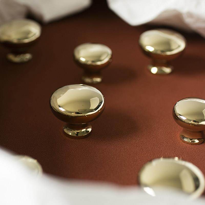 INDOORS法式轻奢复古衣柜门把手橱柜鞋柜家具金色圆形单孔小拉手,基础建材,小拉手,淘宝优惠券,粉丝福利购,淘宝优惠卷