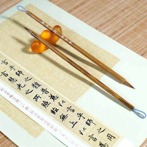 鹏誉轩【珠圆玉润】高端正冬元尾纯狼毫蝇头小楷毛笔专业级抄经笔