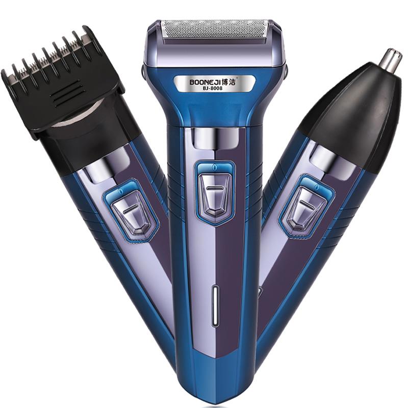 三合一多功能剃胡刀电动充电往覆式男士刮胡刀理髲器电推剪鼻毛器