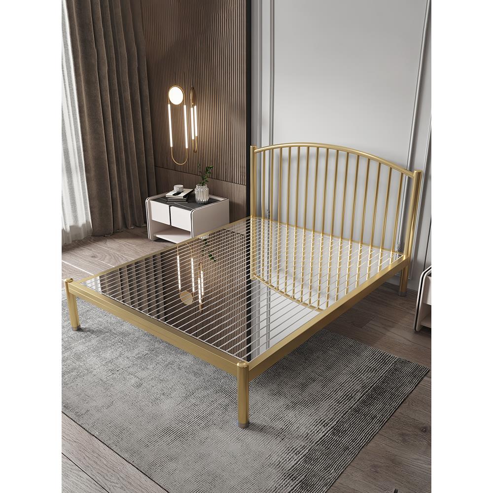 加厚不锈钢床1.2米单人床1.5坚固钢架床1.8米双人床框架非铁质床