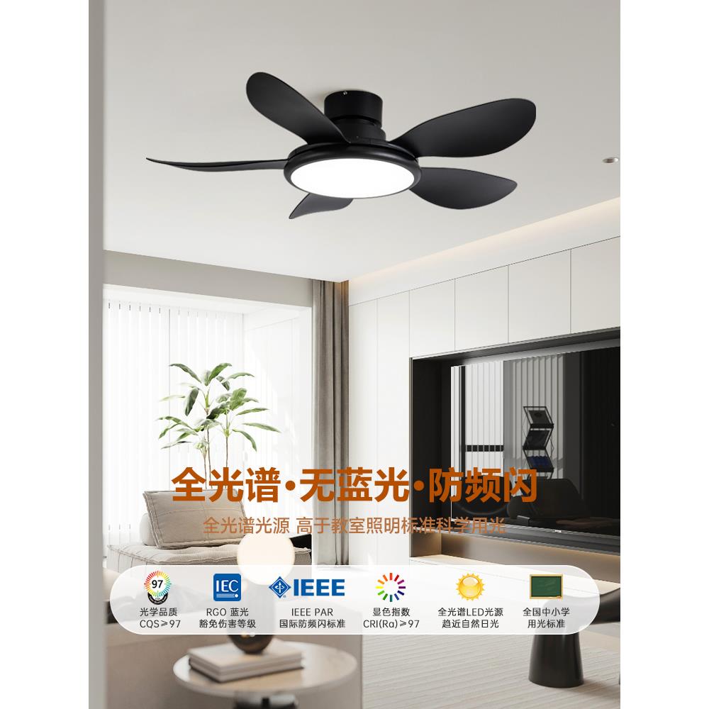 风扇灯客厅家用吸顶电扇灯2024年新款餐厅卧室一体变频吊扇灯