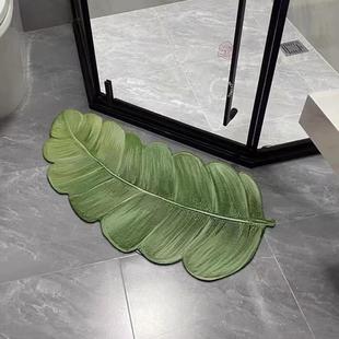 浴室脚垫卫生间硅藻泥吸水速干地垫防滑洗手台厕所门口家用地毯