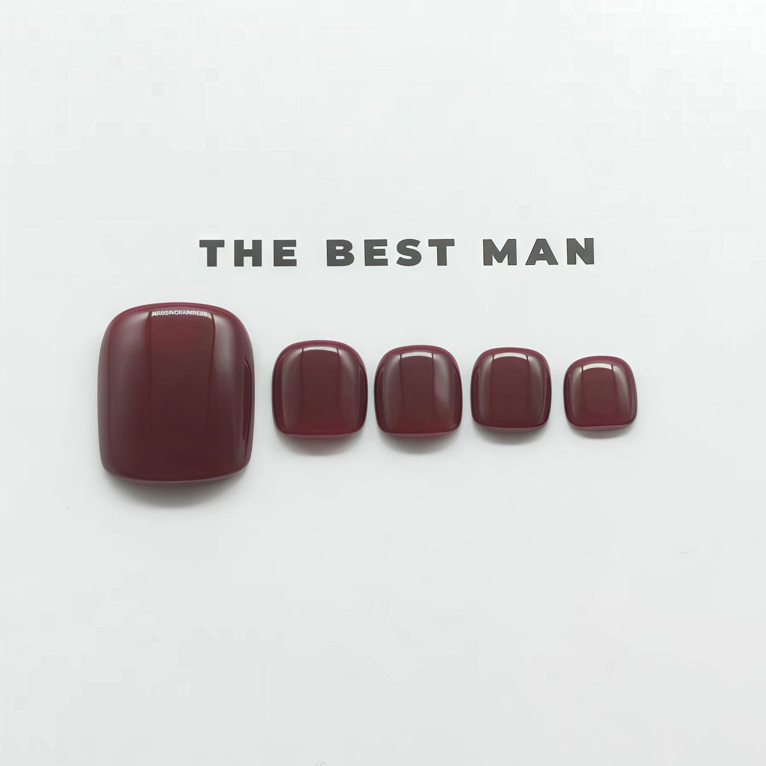 酒红脚趾甲美甲贴片手工穿戴甲2026年新款成品纯色显白脚指甲贴片