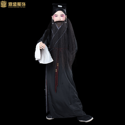 速发儿剧素折褶子戏曲服装少练 童老生书生贫生道袍古装京功素小