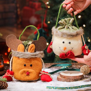 速发圣礼节装饰品创意手提礼袋物子袋平安果包装盒儿童诞品袋