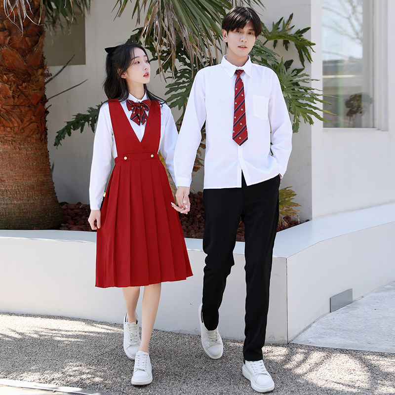 速发服学生红歌合唱团演中服班服学院风高出生朗诵合唱表演中长裙