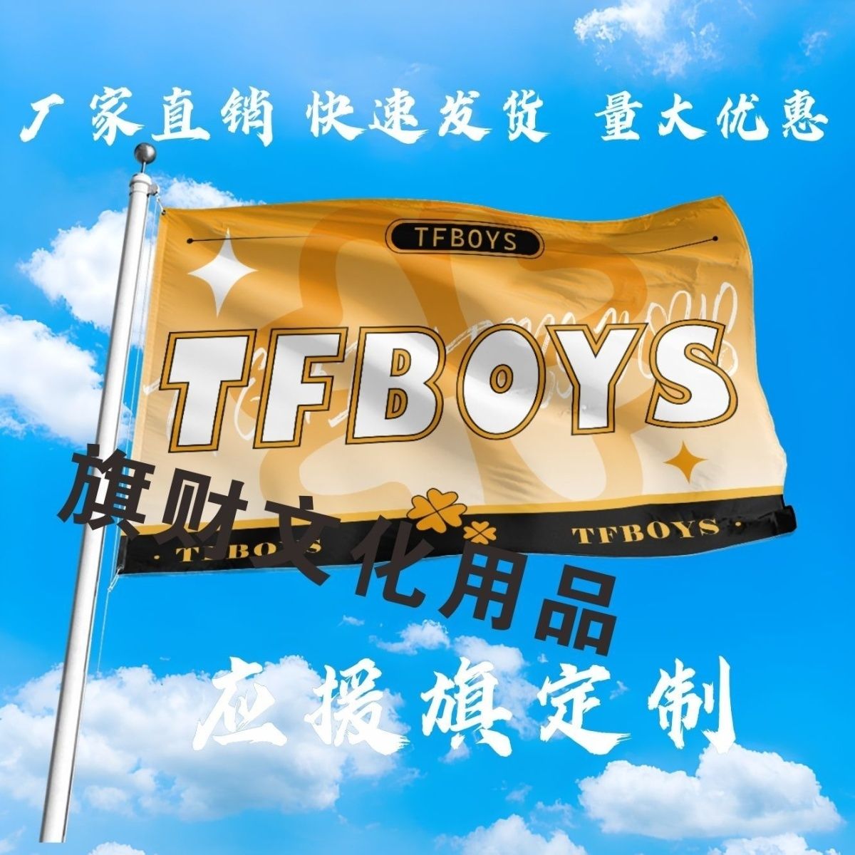 TFBOYS应援大旗明星TFBOYS团旗大旗户外音乐节TF大旗定制