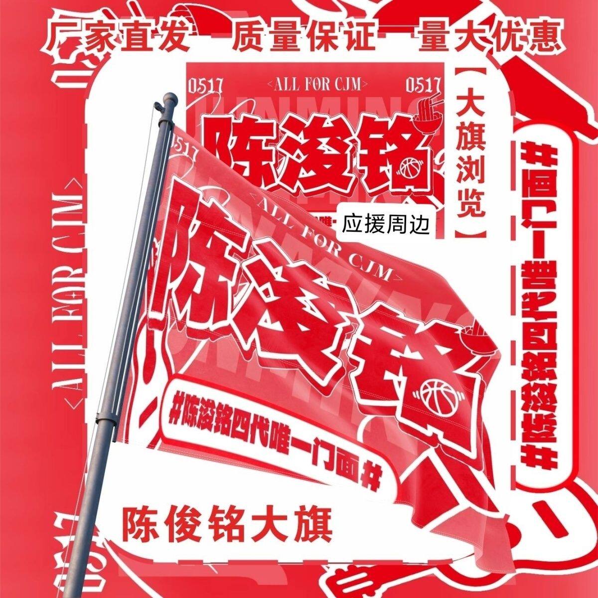 新款陈浚铭大旗明星TF家族陈浚铭应援旗户外打卡音乐节应援旗定制