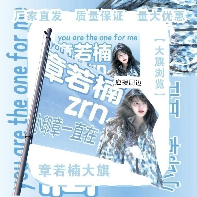 章若楠大旗明星演唱会章若楠应援旗户外小印章粉丝应援旗定制
