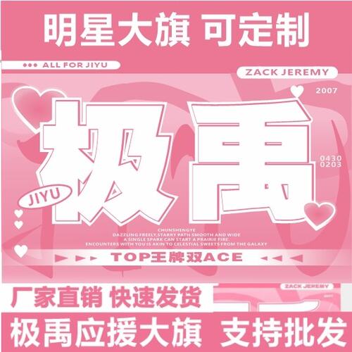 极禹应援大旗TF家族张极张泽禹CP应援旗户外音乐节演唱会大旗定制