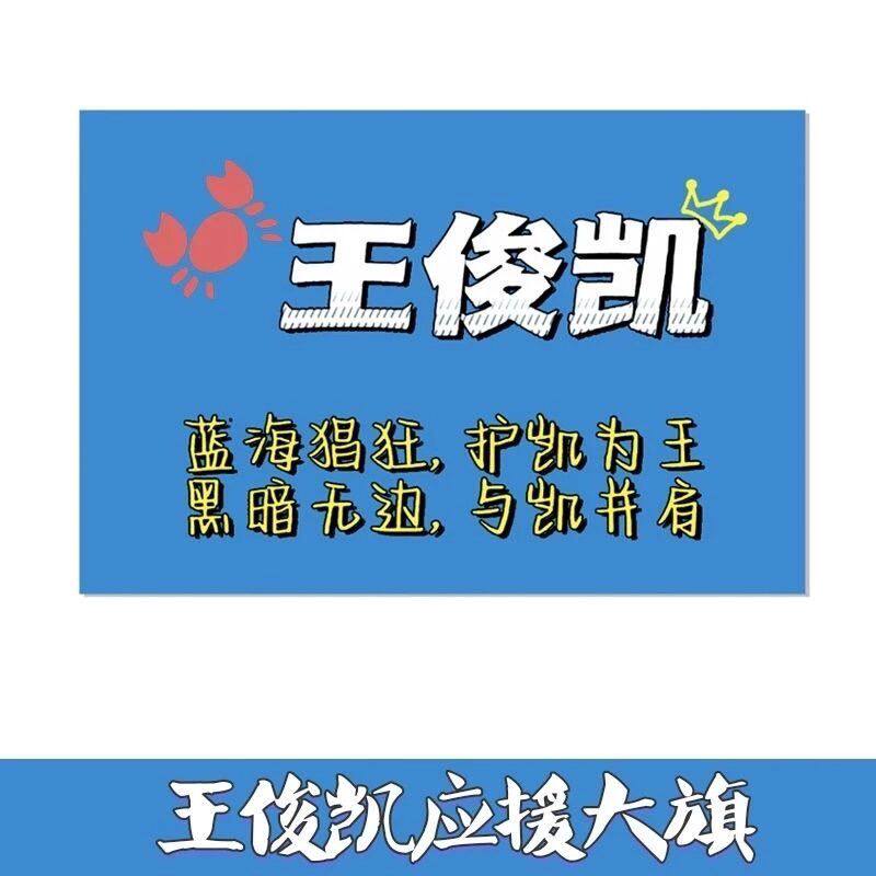 【王俊凯应援旗】王俊凯应援旗定制周边粉丝后援大旗户外音乐节旗