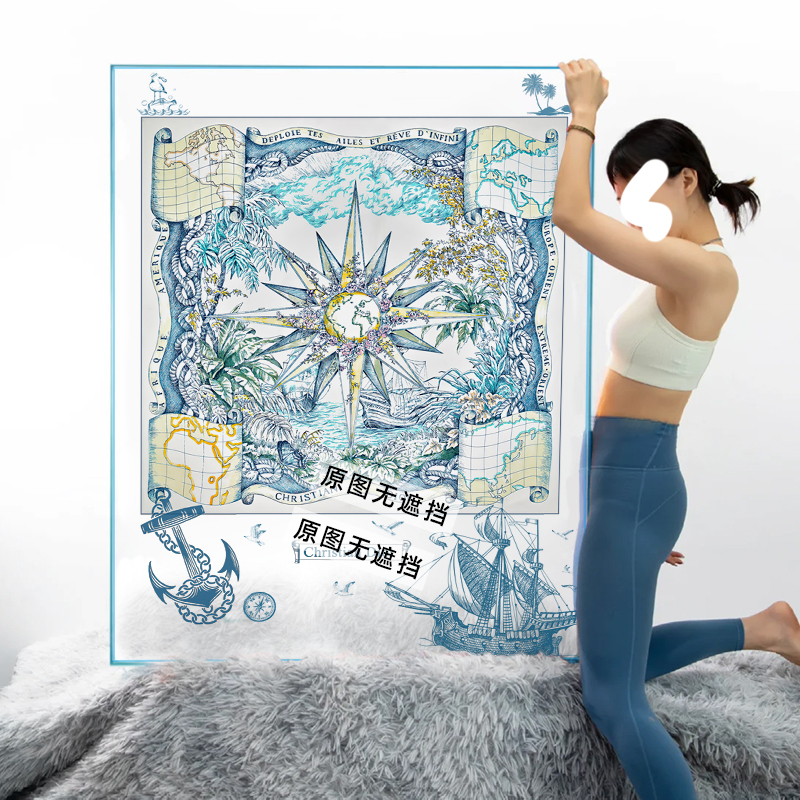丝巾挂画轻奢高级感亚克力客厅装饰画潮流家居软装卧室床头壁画