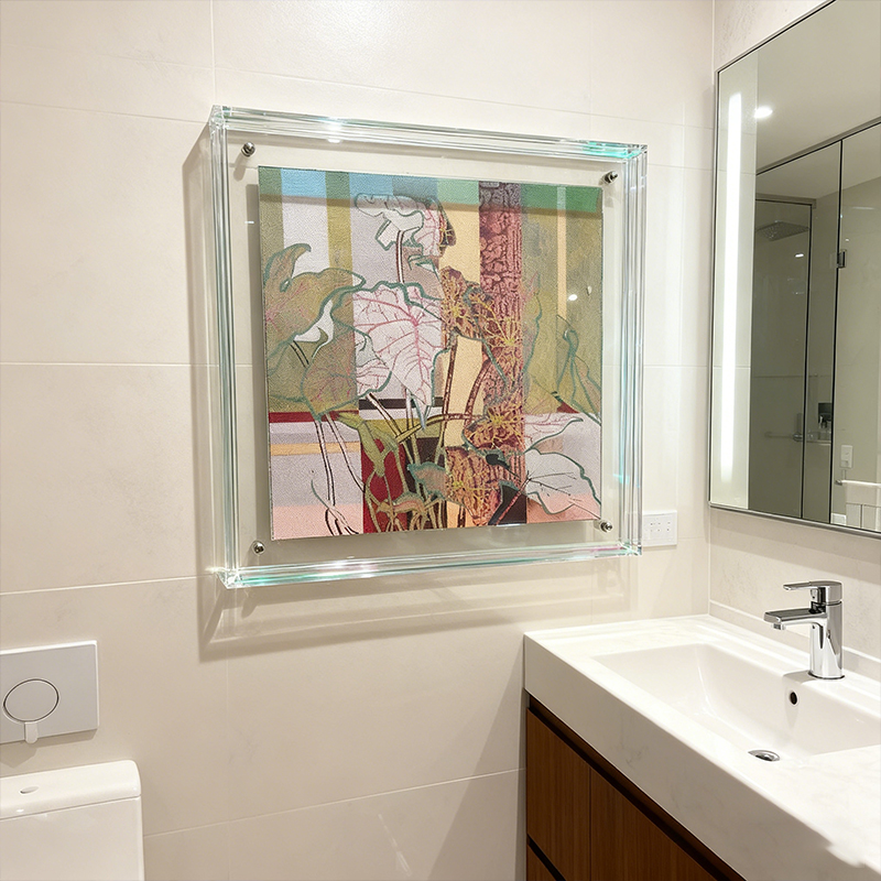 卫生间防水挂画轻奢高级感免打孔浴室厕所洗手间马桶上方装饰画