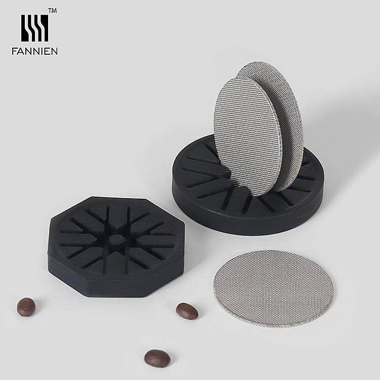 意式咖啡机不锈钢烧结片收纳座手柄粉碗二次分水网过滤硅胶收纳架