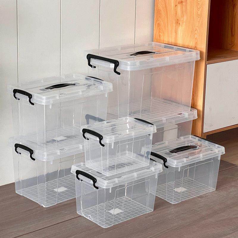 迷几大号水箱全新储水箱透明加厚长方形养鱼箱方桶收纳箱带盖塑料