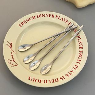 咖啡勺304不锈钢长柄搅拌勺创意饮品调酒勺家用高颜值水滴勺礼品