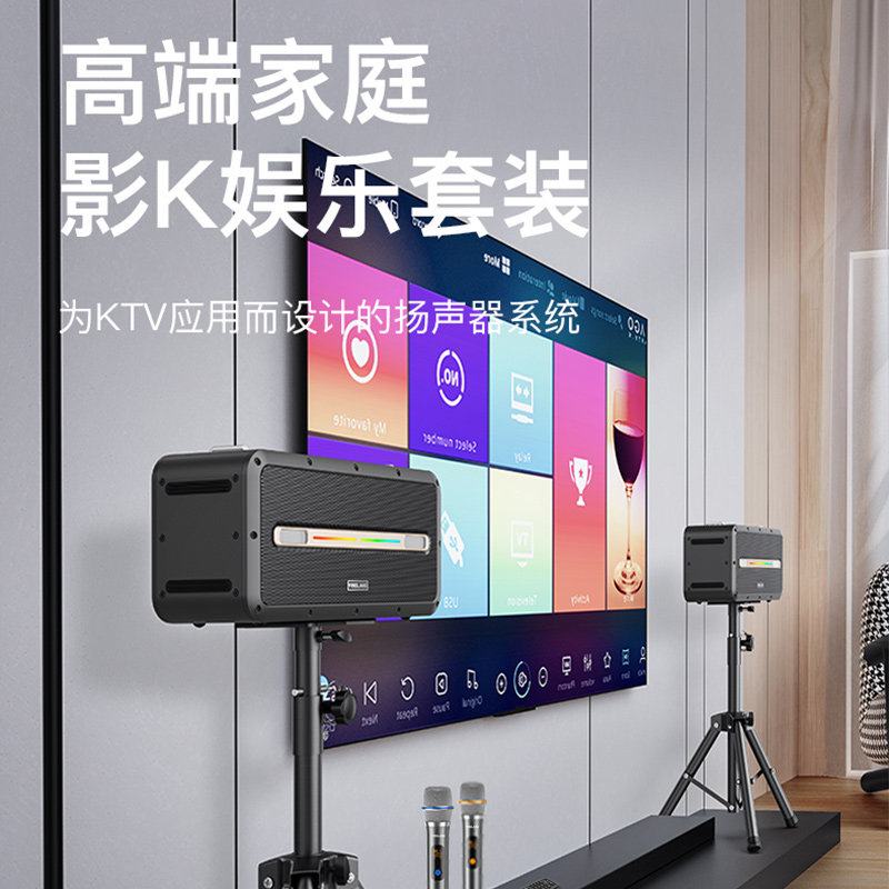 意博朗X78Pro户外蓝牙音响大功率300W家用K歌带声卡音箱带话筒