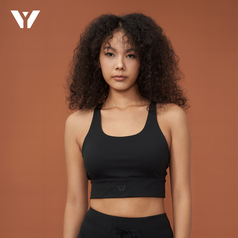 YBA休闲运动外穿内衣女士美背带胸垫高强度瑜伽美式背心25053B