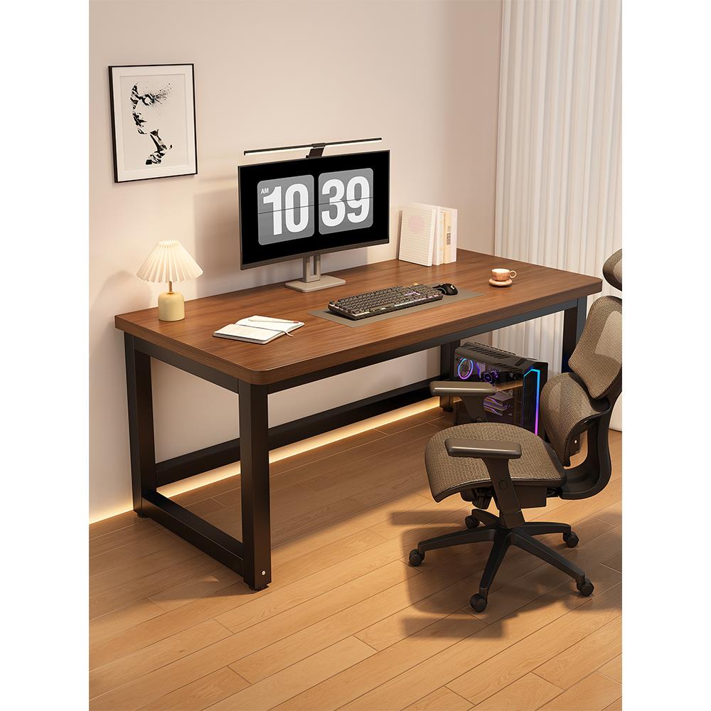 实木电脑桌台式家用学生学习书桌卧室长条桌子电竞桌办公桌工作台