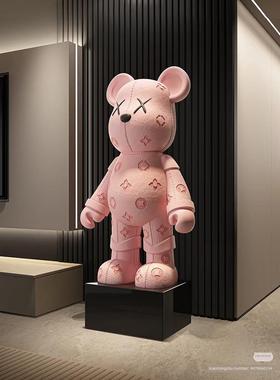 暴力熊摆件大型落地房间电视柜客厅装饰品高档小众送礼物实用手工