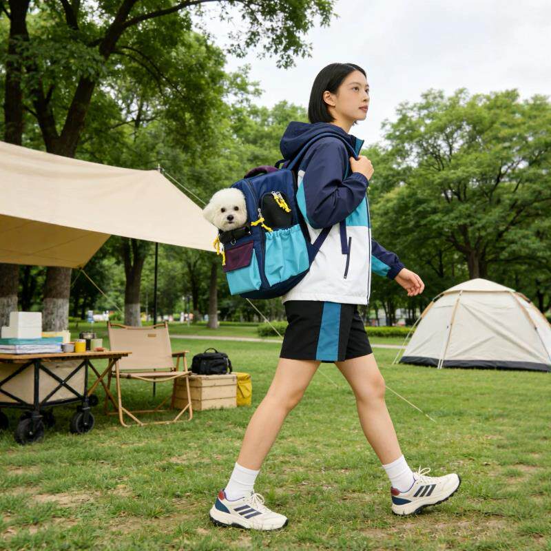 宠物外出双肩包大容量轻便透气防水耐磨耐抓户外露营旅行包宠物包