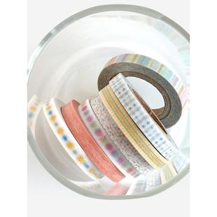 韩国OAB简洁覆古图案可撕美纹胶带贴纸diy手账素材装 饰标记封口贴