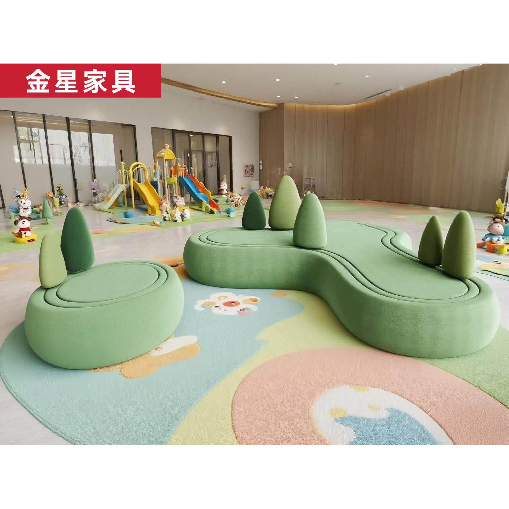 售楼处儿童区沙发可爱乐园早教中心软体沙发组合样板间现代简约