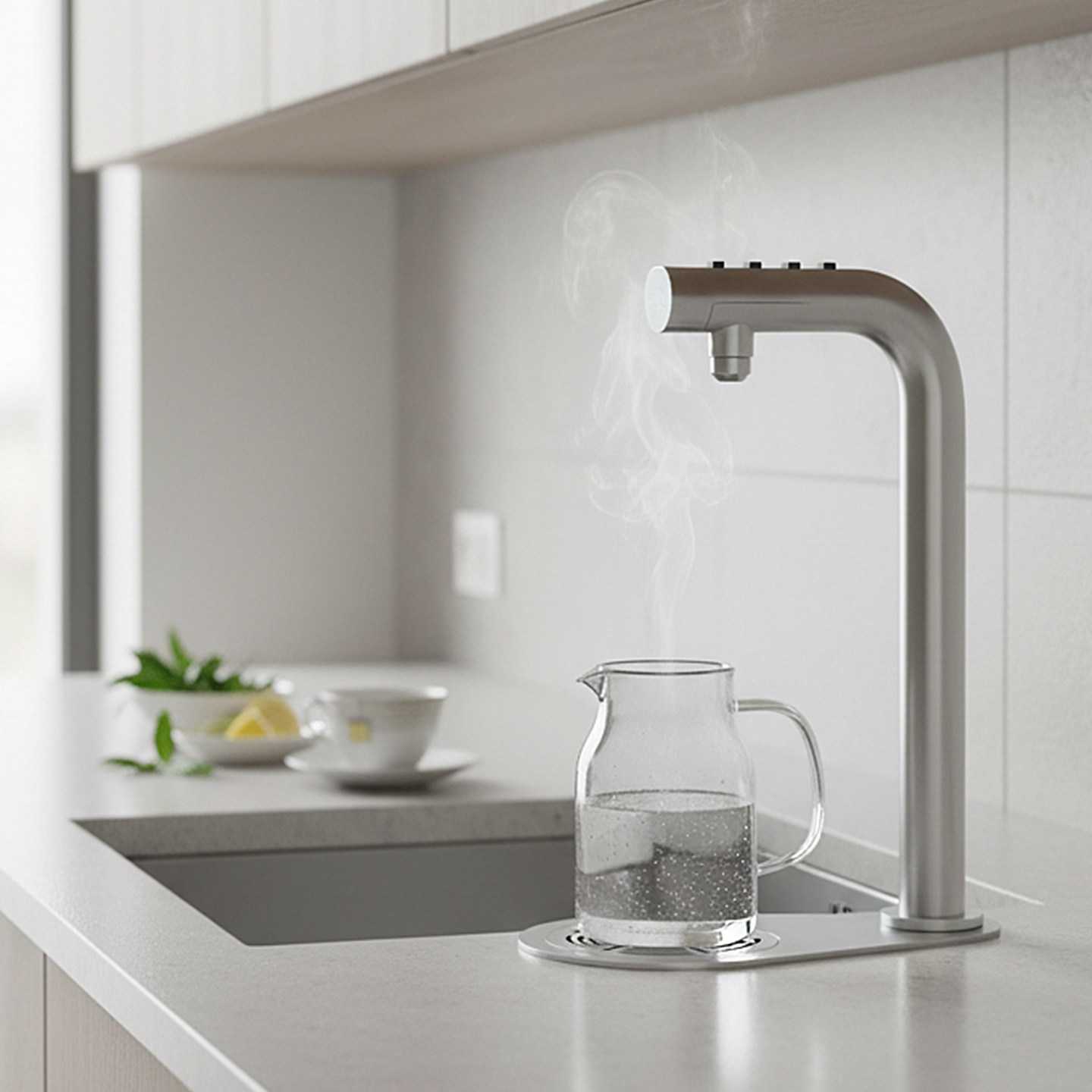 乐斯亮开水器卡菲克斯智能龙头嵌入式台下分体开水机咖啡茶饮商用