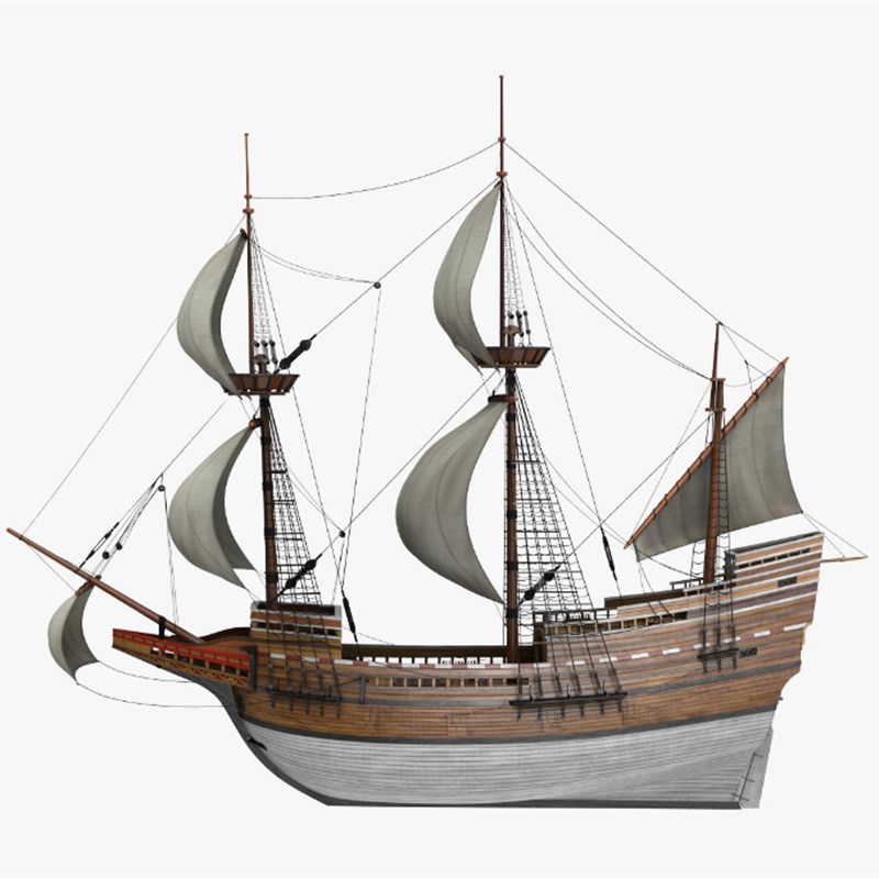 Sailboat model assembly kit 1:96 Mayflower ship model buildi