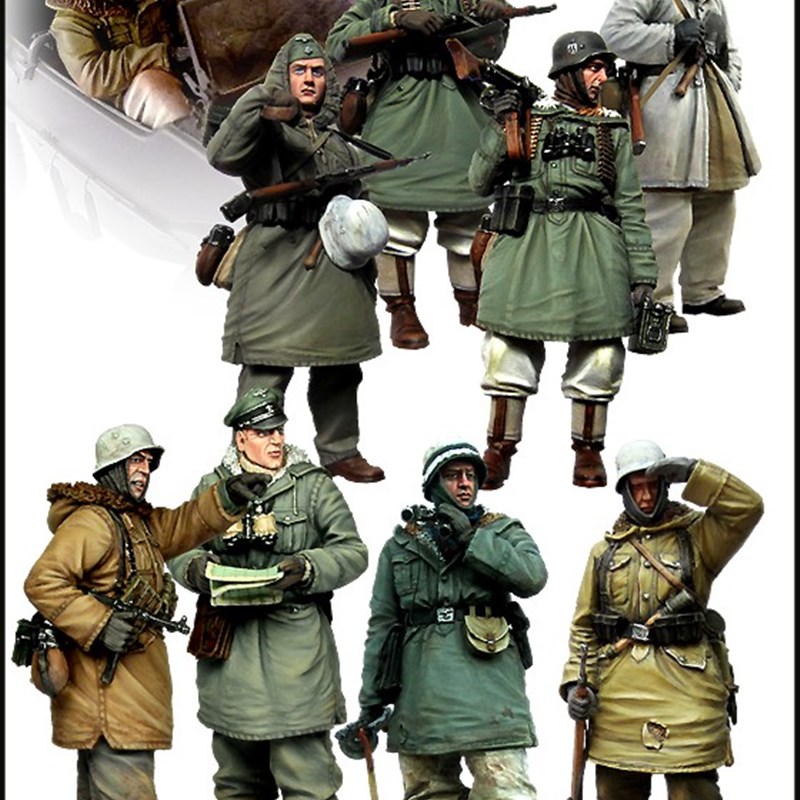 1/35 scale die-cast resin doll WWII model assembly kit (10 f