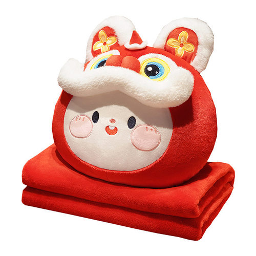 极速bunny plush blanket pillow cute hand warmer rabbit soft
