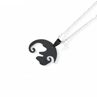 Dog splicing necklace pendant couples long-distance