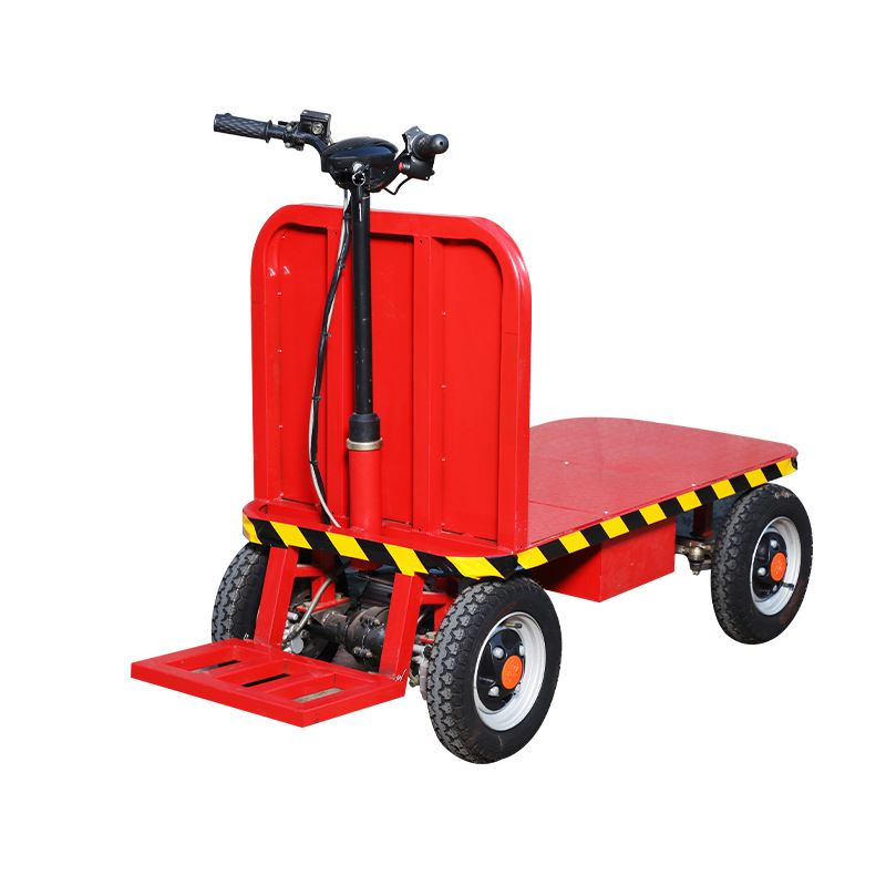 好货站立平板运输车 电动手推拉砖平板车 小型搬运工具仓库物流手
