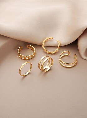 Hollow out love butterfly ring opening ring set 12 pcs 戒指
