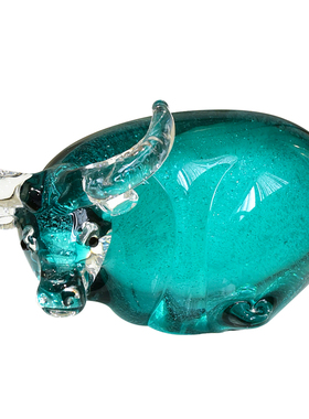 琉璃牛创意现代艺术装饰品摆件轻奢客厅玄关书房电视柜酒柜装饰品