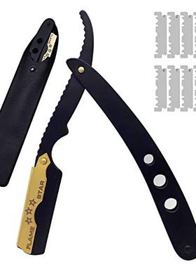 Black and Gold Changeable Blade Professional Barber Straight