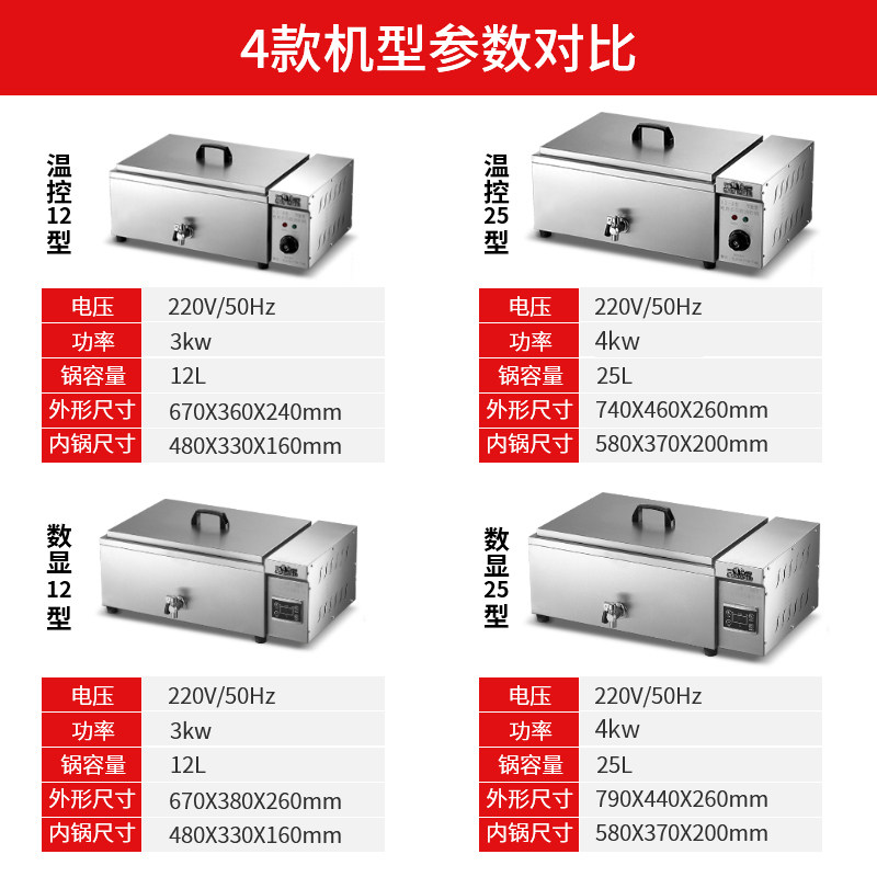 好货电炸炉商用电油炸锅大容量自动控温摆摊设备炸鸡炸串专用油条