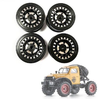 Metal Beadlock Wheel Rim Wheel Hub For FMS 1/24 FCX24 1/18 M