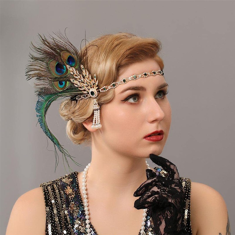 1920复古盖茨比唐顿头饰水钻礼服配饰晚宴化妆派对舞会年会发箍