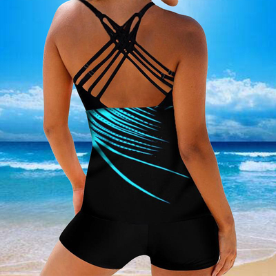 Women Backless Tankini Swimwear Plus Size 8XL Beach Back Tie