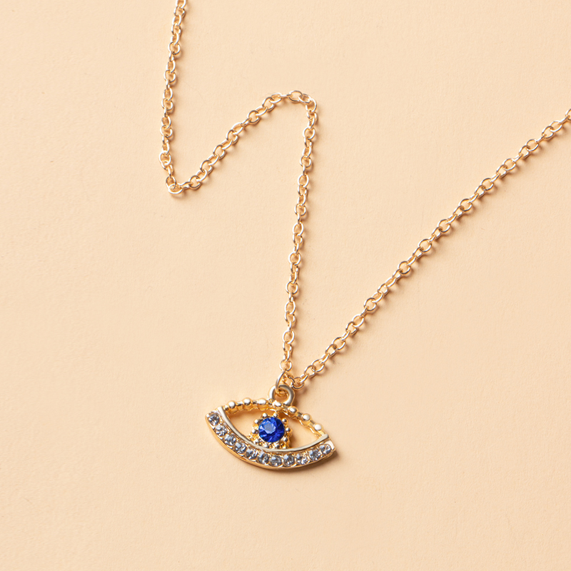 Charm Luck Turkey Blue Evil Eye Necklaces Gold Color Blue Rh