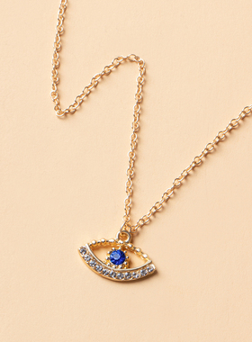 Charm Luck Turkey Blue Evil Eye Necklaces Gold Color Blue Rh