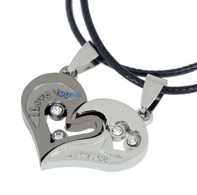 Lover Couple Necklace I Love You Heart Pendant Gift