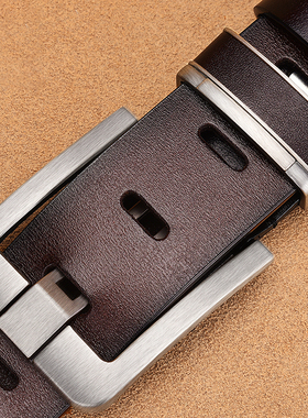 alloy Mens leather pin buckle genuine jeans belt fashion bu