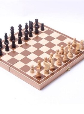 Folding Folable Wooden International Chess Set Board Game