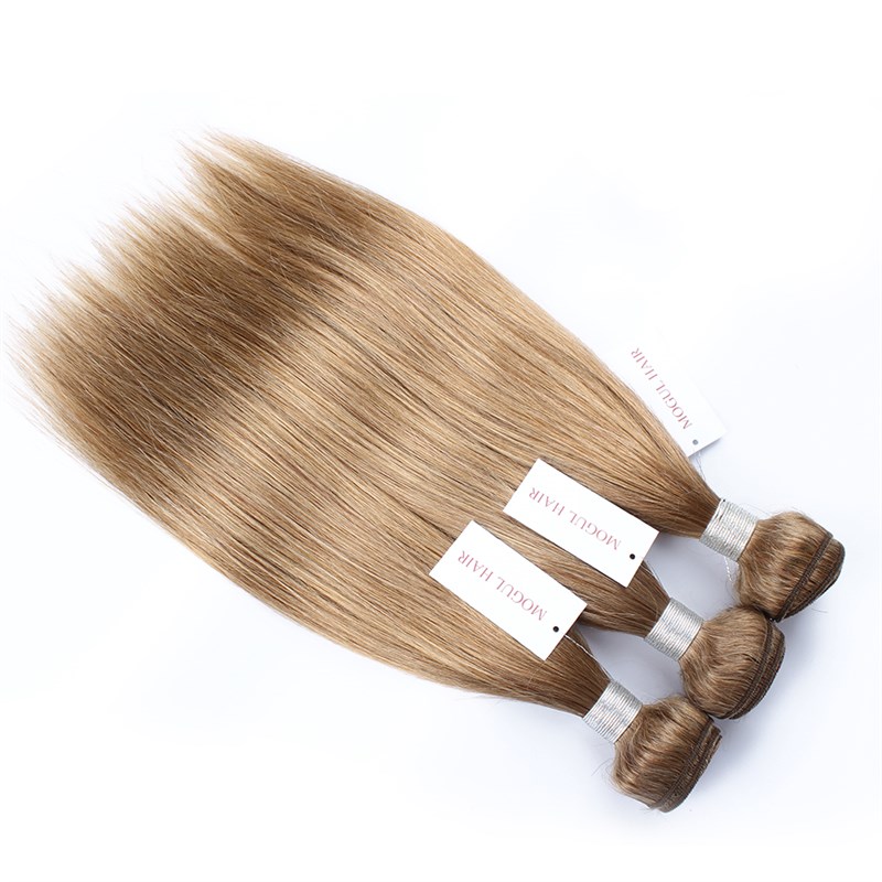 Color 8 Ash Blonde 3/4 Bundles Remy Human Hair Extension 16-