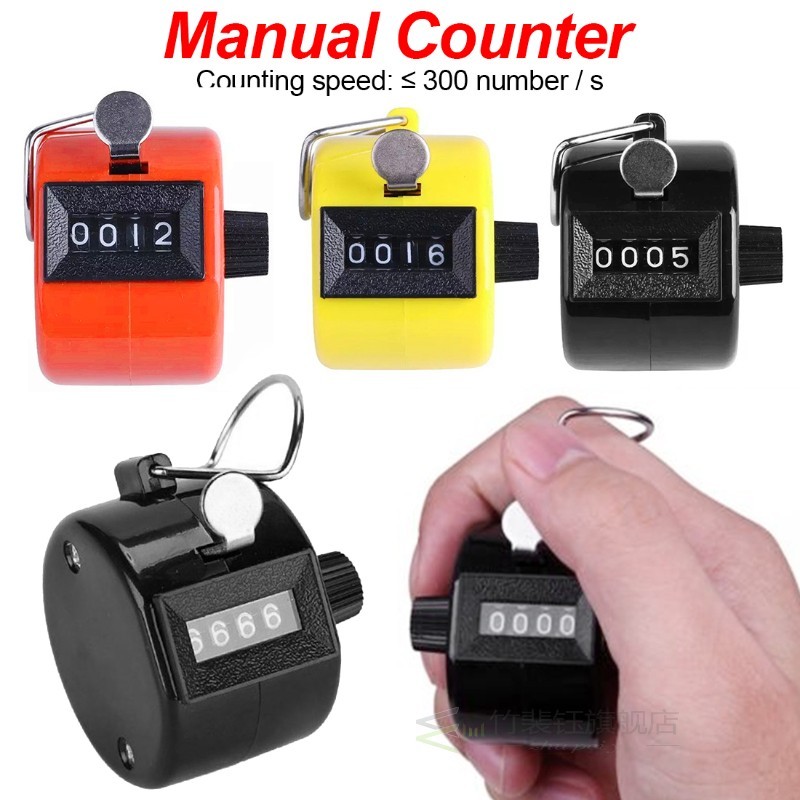 Manual Counting Tally Clicker Timer Soccer Golf Counter 4 Di