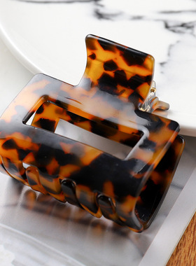 Fashion Leopard Print Hair Claws Geometric Hair Clamp Grab H